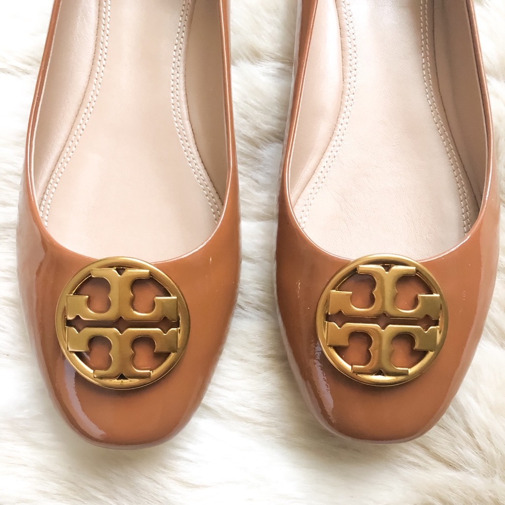 Tory Burch Chelsea Ballet Flats Umber Size 8 NIB